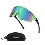 WANWAN Men Sports Sunglasses, Youth Cycling Glasses 80s Style Baseball Running Ski Visor Shade