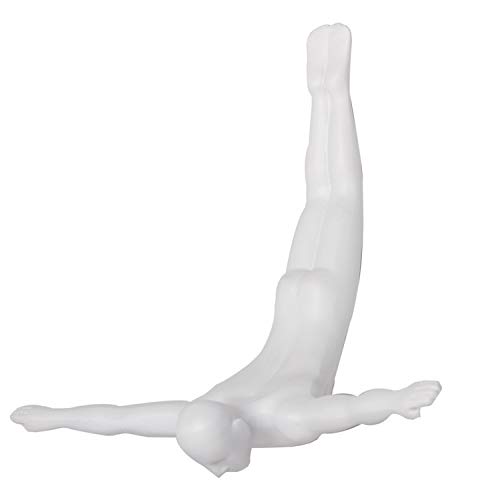 Diver Abstract Wall Art for Home Decor | Quality Polyresin Statues and Sculptures for Modern Wall Decor | Small Motivational Art of Diving Man, White