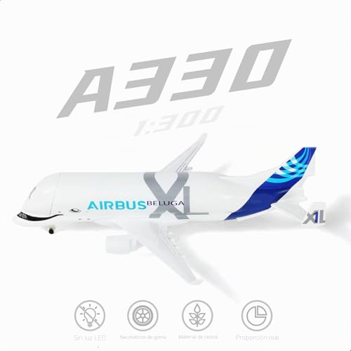 Miniatura 3 de Qiyumoke 1 300 A330 Beluga Xl1 Kit De Modelado De Aviones De Metal Fundido A Presión Con Soporte 7,7 Para A330-743l Super Transport Beluga, Modelos De Aviones Coleccionables Para Les
