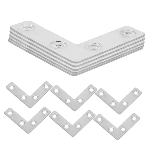 BUTIFULSIC 36pcs Shelf Brackets Metal l Brackets Heavy Duty Flat Angle Bracket for Corner Brace