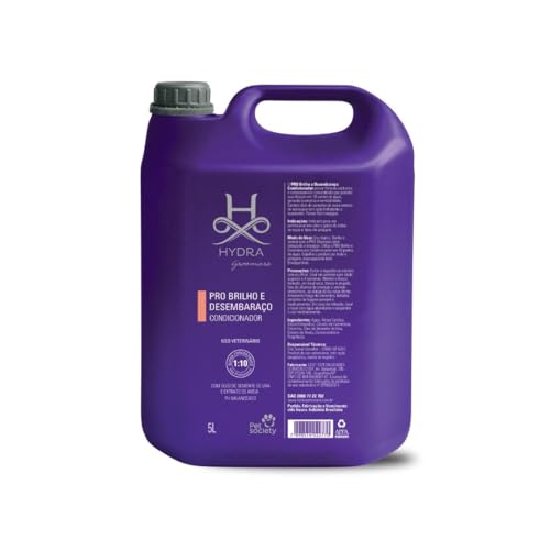 Condicionador Hydra Groomers Pro Brilho E Desembaraço Pet Society Para Cães E Gatos - 5 L
