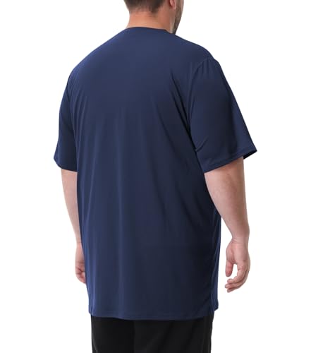 Mens Big and Tall Swim Shirt Sun Protection UPF 50+ Rash Gard Quick Dry T-Shirt (2XL-8XL)3