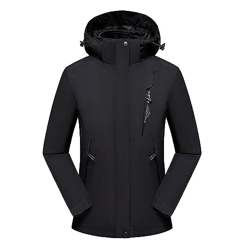 Generic Women 3 In 1 Winter Ski Jacket Warm Fleece Inner Jacket Waterproof Windbreaker Snow Coat Jacket With Detachable Hood3