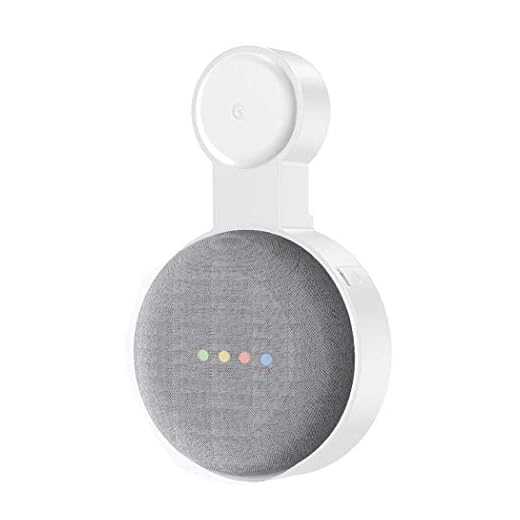 Baaletc Outlet Mural Hanger pour Google Home Mini/Google Nest Mini (2nd Gen) Voice Assistants, Prise Wall Mount Stand Holder pour Home Voice Assistants, Cache la Câble de Home Mini