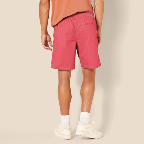 Image of Amazon Essentials Men's 8 inch Inseam Relaxed-Fit Cotton Drawstring Pull-On Walk Shorts, Summer-Weight