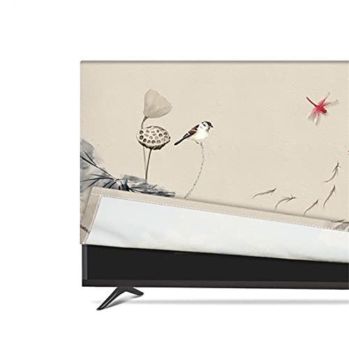 Genérico Funda TV Exterior,Funda para Televisor 19 "- 80" Cubierta de capucha decorativa 22 pulgadas 75 para pantalla LCD TV PC Pintura Paisaje Planta Impermeable(42")