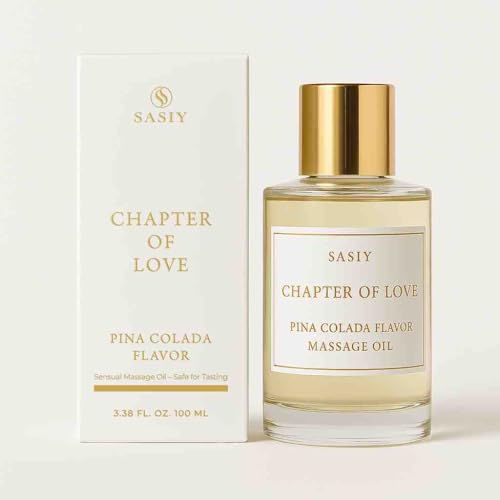Chapter of Love Sensual Massage Oil for Couples - Complete Relaxation Full Body Massage Oil for Date Night with Smooth Gliding Organic MCT Coconut Oil and Kava Root Extract with Pina Colada Flavor