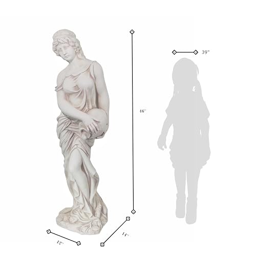 Estatua Grande Diosa Griega Dinoe 46 pulgadas Alta miniatura 5
