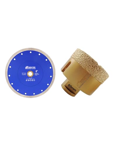 SHDIATOOL Forets Diamant 65mm et Disque à Tronçonner Diamant de Haute Précision Industrielle