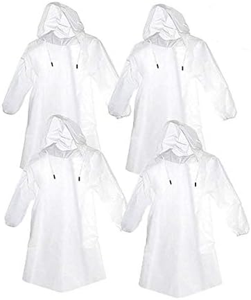 AntEuro Emergency Poncho Portable Waterproof Disposable Raincoat, Unisex Disposable Rain Poncho with Cap for Outdoor Travel Camping Hiking