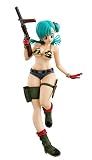 Usos: decoración del hogar Dragon Ball Z figura Bulma uniforme militar bikini figura anime modelo PVC alrededor de 18 cm