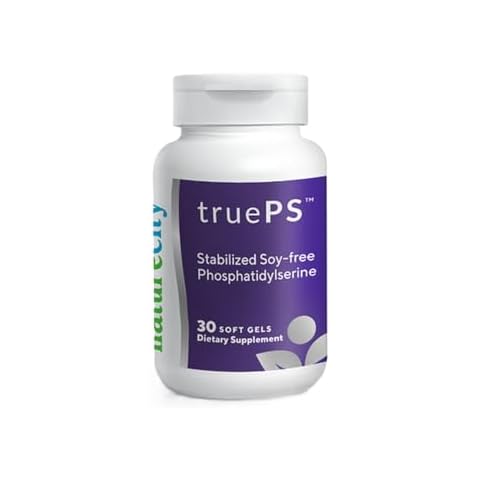 NatureCity True-PS Soy Free Stabilized Phosphatidylserine 100mg Brain Supplements for Memory and Focus - Memory Pills for Brain - Brain Health Supplements for Adults (30 SoftGels) Cover