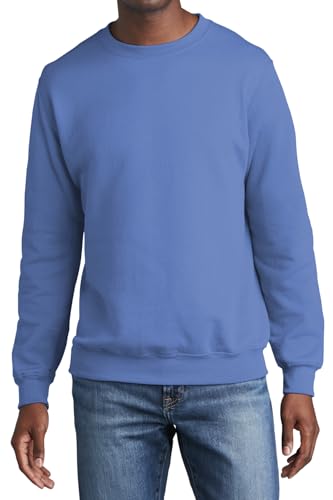 Men's Long Sleeve Soft & Cozy Casual Elegance Core Comfort Fleece Classic Crewneck Sweatshirt, Sizes S-4XL