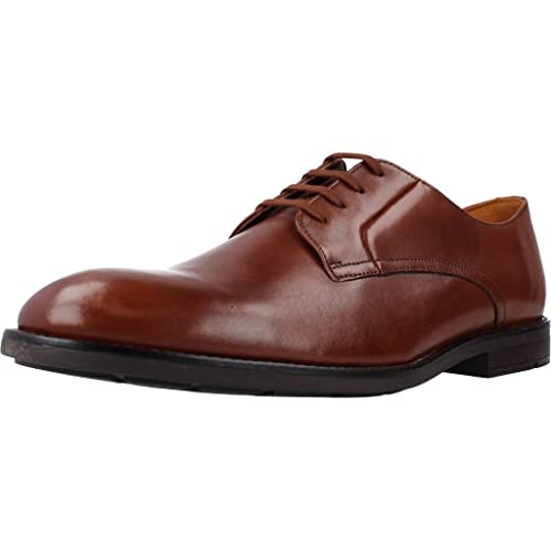 Clarks Ronnie Walk, Zapatos de Cordones Derby, Marrón (British Tan Lea British Tan Lea), 45 EU