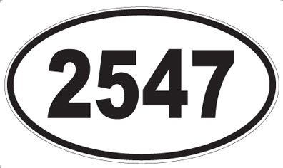 USAストップ看板 Amazon.com: Number 2547 Oval Sticker : Automotive
