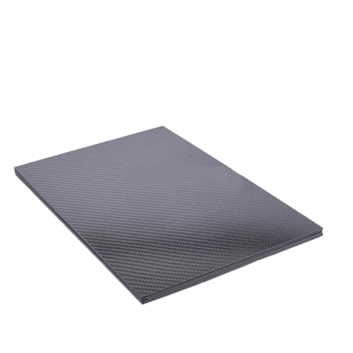 3K Carbon Fiber Plate 200x250mm Pure Carbon Board 0.5mm 1mm 2mm 3mm 4mm 5mm Thickness Carbon Fiber Material for RC UAV/Toys 3k Carbon Fiber(200x250x2.0mm Glossy)