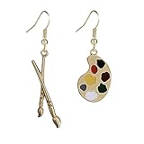 T-ztoss Personality Artist Paint Brush Earrings Unique Charm Paint Palette Dangle Earrings Colorful
