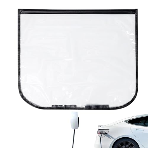 Cubierta transparente magnética de puerto de cargador EV para vehículos eléctricos: protección de todo clima, accesorios de compartimiento de compartimiento de los UV, adecuados para la mayoría de los