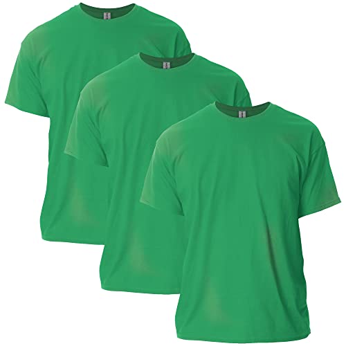 Gildan Men's Ultra Cotton T-Shirt, Style G2000, MultiPack, Irish Green (3-Pack), X-Large