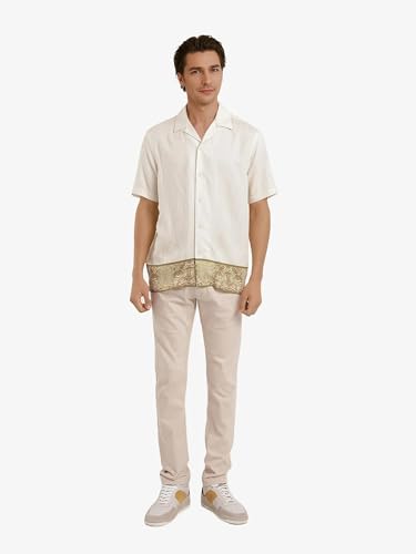 Image of Rare Rabbit Boxy fit Decorative Print Shirt