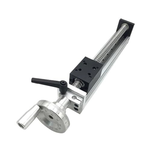 Dual Optical Axis Manual Sliding Table Rail Guide 100-500mm Effective Stroke Manual Linear Rail Guide Motion Slide Stage SFU1605 Handwheel Aluminum Sliding Table(500mm Stroke)