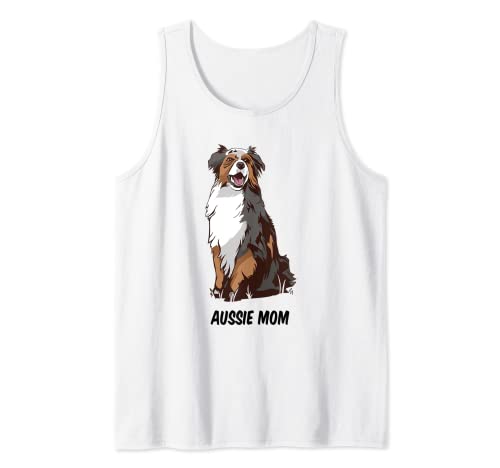 Aussie Mom Australian Shepherd, diseño de perro Camiseta sin Mangas