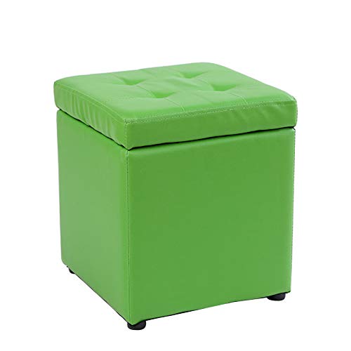 Banco otomano tapizado de cuero para maquillaje, zapatos, piano, sofá