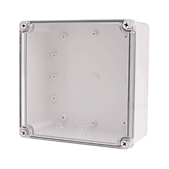 BC-ATS-202010, Plastic Enclosure, ABS Gray Body & PC Clear Cover, S Type for Lift-Off Screw Cover, W7.87 x L7.87 x D3.94" Size, IP67