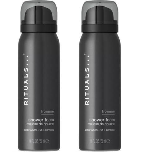 Rituals men Homme Foaming Shower Gel Cedar Wood Vitamin E Complex 50ml x 2