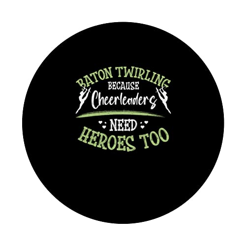 Majorette Twirler Baton Twirling PopSockets Swappable PopGrip, Black - Image 3