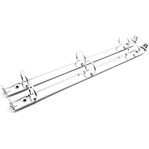 2Pcs Metal Standard Letter Size 3-Ring Binder Mechanism with Booster,3 O Rings,1inch Capacity, 17mm Base Width, Loose Leaf Binding Spines Combs for Organizers DIY Planners Silver