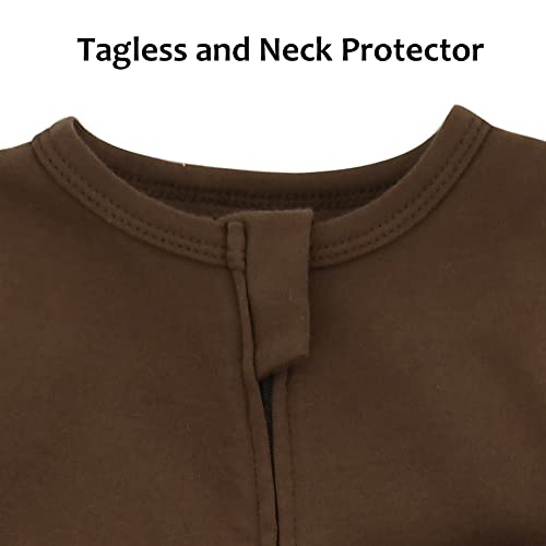 Aablexema Baby Pajamas with Feet and Mittens 2-Pack Zip Up Infant Cotton Long Sleeve Footies Sleep and Play3