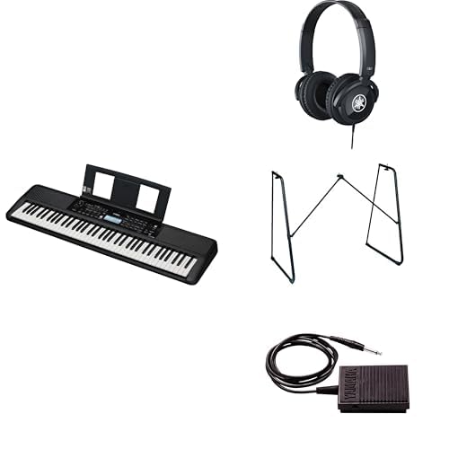Yamaha Clavier portable PSR-EW320 pack d'initiation musicale avec pédale et casque