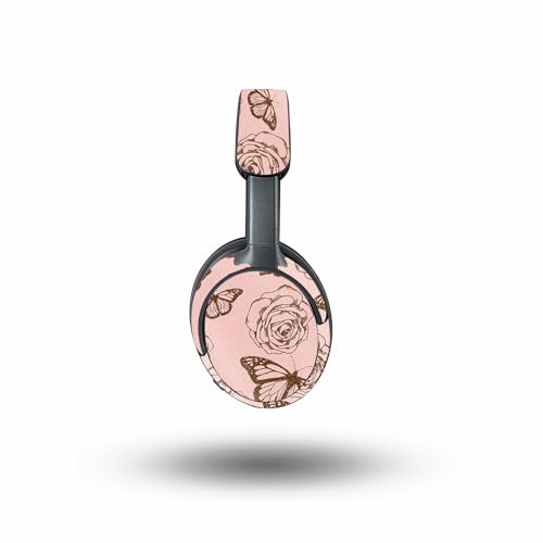 Image of MightySkins Glossy Glitter Skin Compatible with Bose QuietComfort Ultra - Butterfly Garden | Protective, Durable High-Gloss Glitter Finish | Easy to Apply
