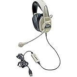 Lot de 30 casques stéréo multimédia 3066 USB de luxe. Câblage encastré résistant aux indiscrets avec sangle en plastique ABS robuste et écouteurs pour une utilisation durable