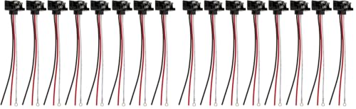 Image of Partsam 8X Truck Trailer Molded 3 Prong Pigtail Harness Stop Turn Tail Brake Backup Light (Pack of 2)