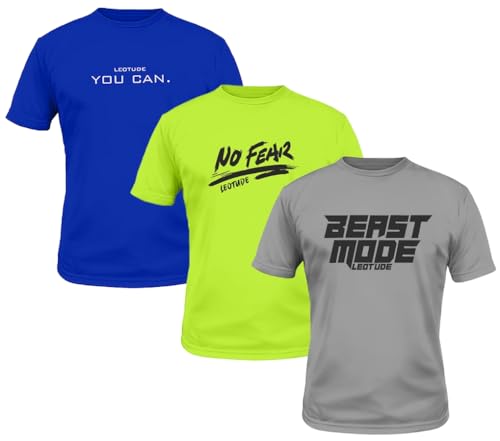 Image of LEOTUDE Regular Fit Half Sleeve Round Neck Tshirt for Men Combo (Pack of 3)