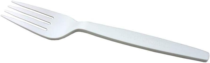 100 Forchette biodegradabili e compostabili Bianche Posate in Fibra di Zucchero Confezioni da 50 Pezzi stoviglie bio Eco Friendly (100 pezzi) - immagine 6