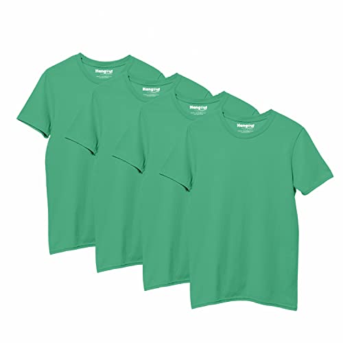 Image of Hangout Hub HH87 Tshirt for Boy's | Regular Fit | Super Combed Cotton Kids T-Shirt | Solid Plain Tees | Round Neck T Shirt | Half Sleeves |Pack of 2 | 3 | 4 | 5 |6