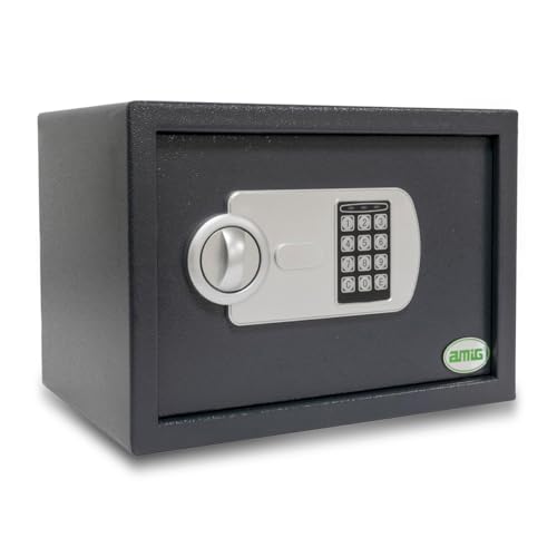 Amig - Caja Fuerte con Código - Caja de Seguridad de Sobreponer - Acero - Camuflada - Ideal para Casa - Protección de Dinero y Joyas de valor - 31 x 20 x 20 cm