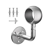 Stair Handrail Bracket for 1-11/16 inch Pipe, 304 Stainless Steel 180° Rotating Railing System Hardware, Hand...