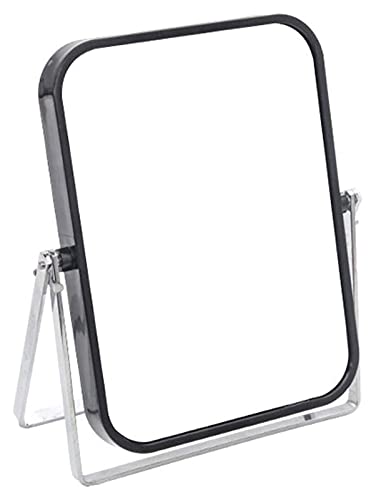 WYUYIWH Espejo de maquillaje, espejo de maquillaje, espejo plegable portátil, espejo de tocador de escritorio, espejo de princesa con marco de metal, espejo cosmético HD de doble cara, espejo pequeño