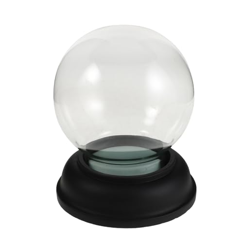 Bolas de nieve de vidrio transparente de 80 mm con base de alta durabilidad 2