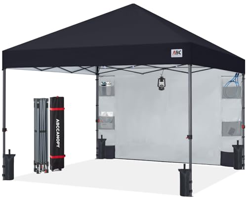 ABCCANOPY Pop Up Canopy with Sidewall,10x10 Outdoor Canopy Tent with