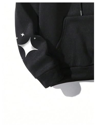 SOLY HUX Men's Y2k Hoodies Pullover Drop Shoulder Long Sleeve Baggy Shirts Letter Graphic Hooded Sweatshirt4