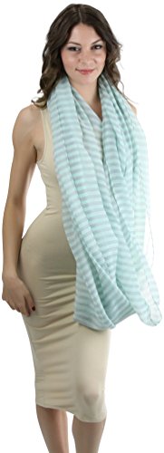 ToBeInStyle Women's Striped Summer Infinity Scarf2