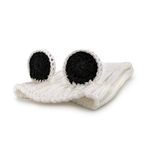 Zoo Snoods Panda Costume For Dogs, Large - Warm No Flap Ear Wrap Hood For Pets, Kungfu Panda Dog Outfit For Winters, Halloween, Christmas & New Year, Soft Yarn Ear Covers #TOP1