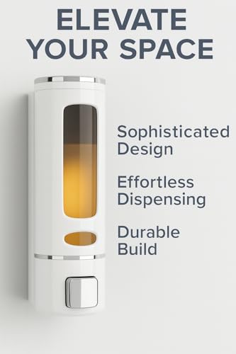 Image of ABS Wall Mounted Soap Shampoo Conditioner Handwash Gel Liquid Soap Sanitizer Dispenser for Bathroom Basin Kitchen Sinks (400 Ml, White)