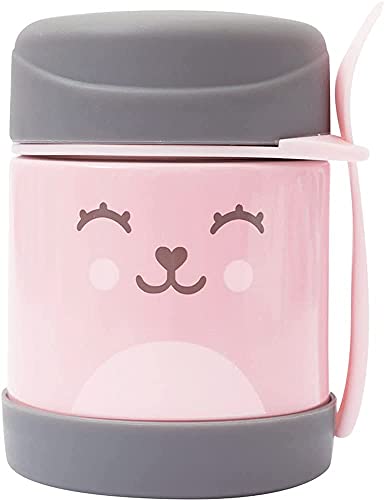 Buba Pote Termico C/Colher - Gumy Rosa Buba Rosa