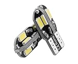 EEROTT 1pcs t10 car led interior light w5w 168 194 auto width lamp side marker bulb for license plate lighting 12v warm white(Green)